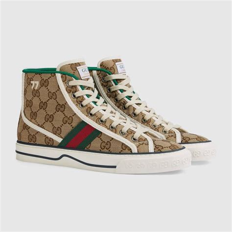 gucci monogram high tops|gucci tennis high top.